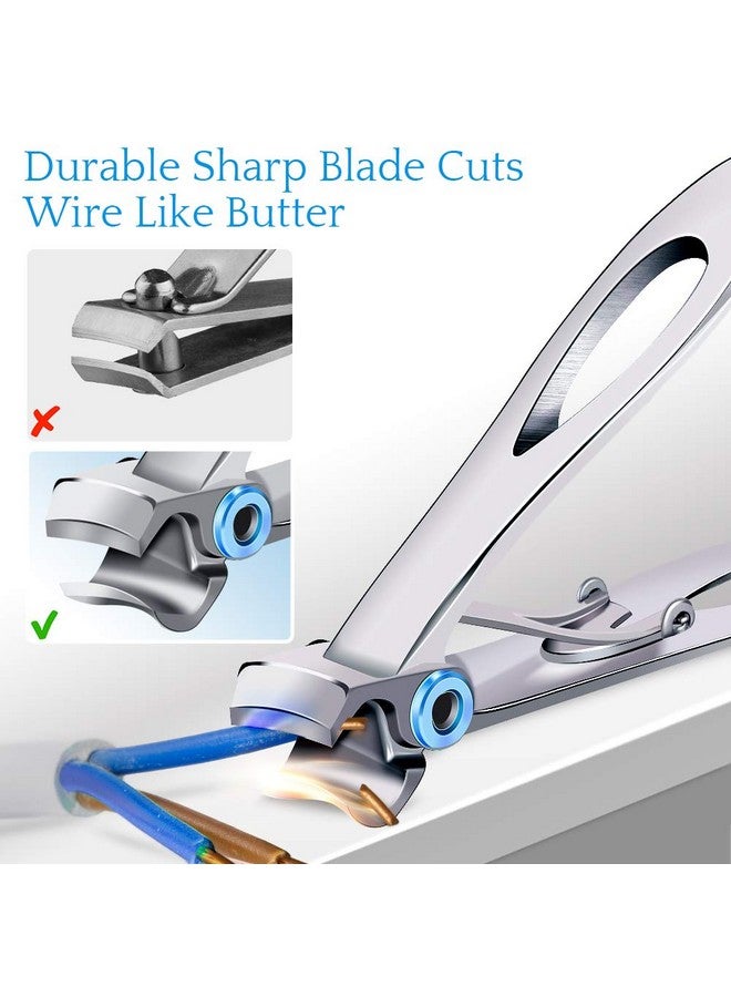 Nail Clippers For Thick Nails Pretty Diva Wide Jaw Opening Oversized Nail Clippers Stainless Steel Heavy Duty Extra Large Toenail Clippers For Seniors Elderly