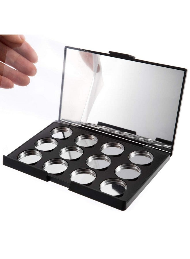 Empty Magnetic Eyeshadow Makeup Palette With Mirror And 12Pcs 26Mm Round Metal Pans