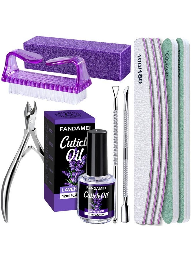 Nail Files And Buffers Nail Cuticle Remover Kit With Nail File Nail Buffer Nail Buffer Block Cuticle Nipper Cuticle Pusher Cuticle Peeler. Nail Cuticle Oil Lavender For Nail Care