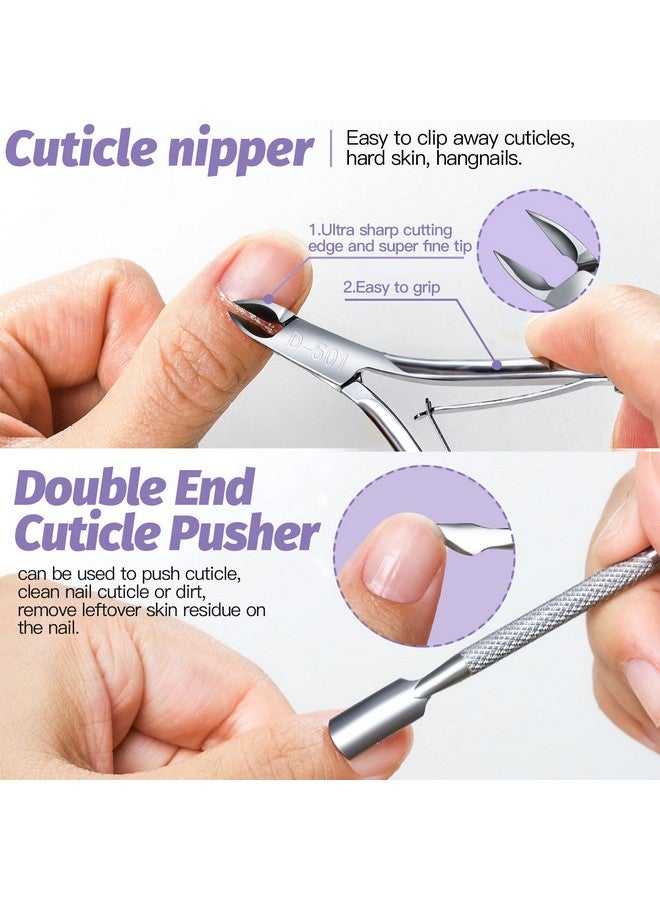 Nail Files And Buffers Nail Cuticle Remover Kit With Nail File Nail Buffer Nail Buffer Block Cuticle Nipper Cuticle Pusher Cuticle Peeler. Nail Cuticle Oil Lavender For Nail Care