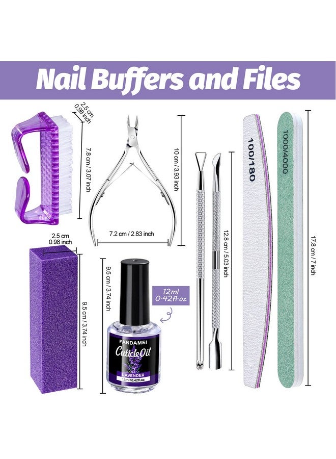 Nail Files And Buffers Nail Cuticle Remover Kit With Nail File Nail Buffer Nail Buffer Block Cuticle Nipper Cuticle Pusher Cuticle Peeler. Nail Cuticle Oil Lavender For Nail Care