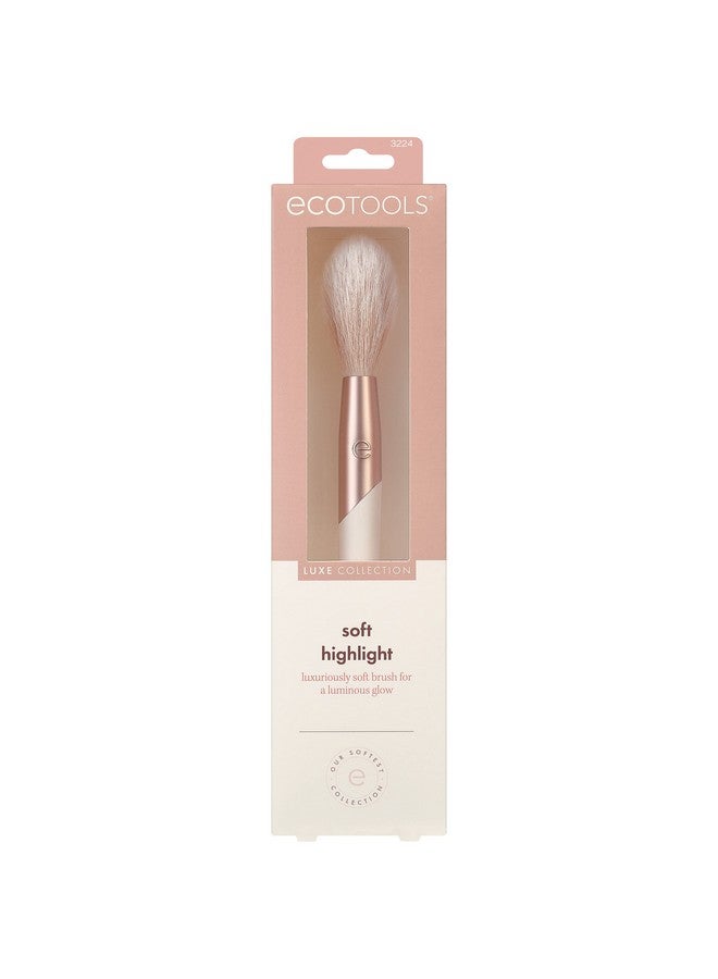 Luxe Soft Highlighter Makeup Face Powder Brush Sheer Luminous Glow Premium Quality Makeup Brush Ultra Soft Synthetic Bristles Eco Friendly Face Brush Crueltyfree 1 Count