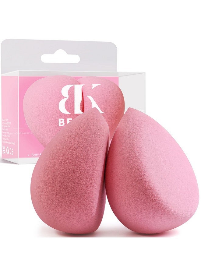 Flat Duo Patented Makeup Sponge Set Of 2 Latex Free Pink Beauty Sponge For Foundation And Powder Application Soft Blending Sponge Large Flat Design Beauty Gift For Makeup Lovers