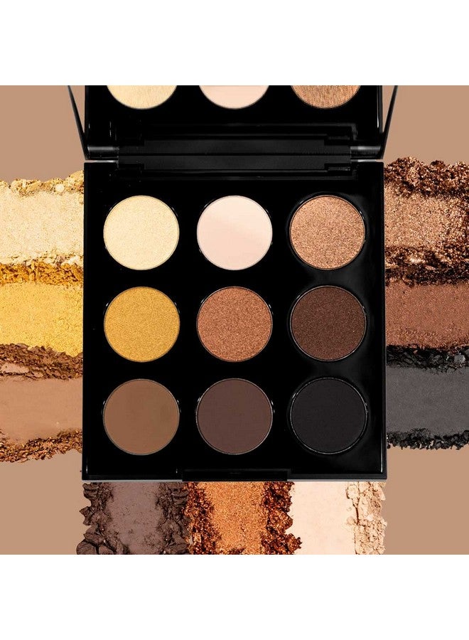 Ultimate 9Count Eyeshadow Palette Talcfree Formula High Pigmented Shades In A Mix Of Matte & Shimmer Finishes Blendable Long Lasting Colorful Professionalgrade Makeup (Golden Sands)