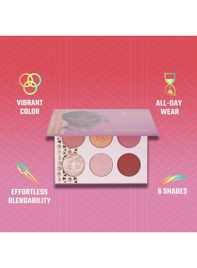 The Blushed Rose Rosy Pinks Rosegold Shades Of 6 Eyeshadow Palette Professional Eye Makeup Pigmented Eyeshadow Palette Makeup Palette