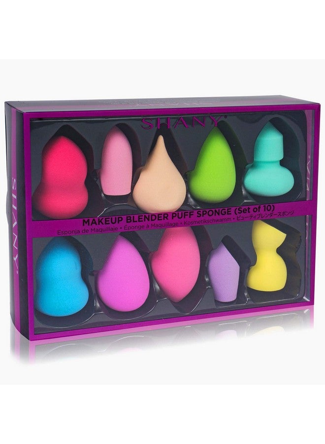 Blender Makeup Sponge Blending Puff Set For Liquid Cream And Powder Foundations And Concealers Latexfreehighdensity Vegan Multipurpose Multi Shapes Assorted Colors Gift Set 10 Pcs