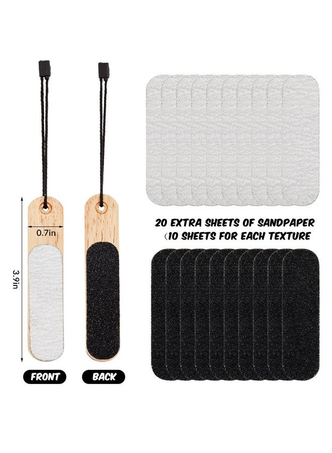 2 Pcs Double Sided Skin File Hand Finger File Rock Climbing Gear Hand Callus Remover With 20 Pcs Nail Files Pocket Sized For Climbing Flappers Cracks Gym Rock Climbing