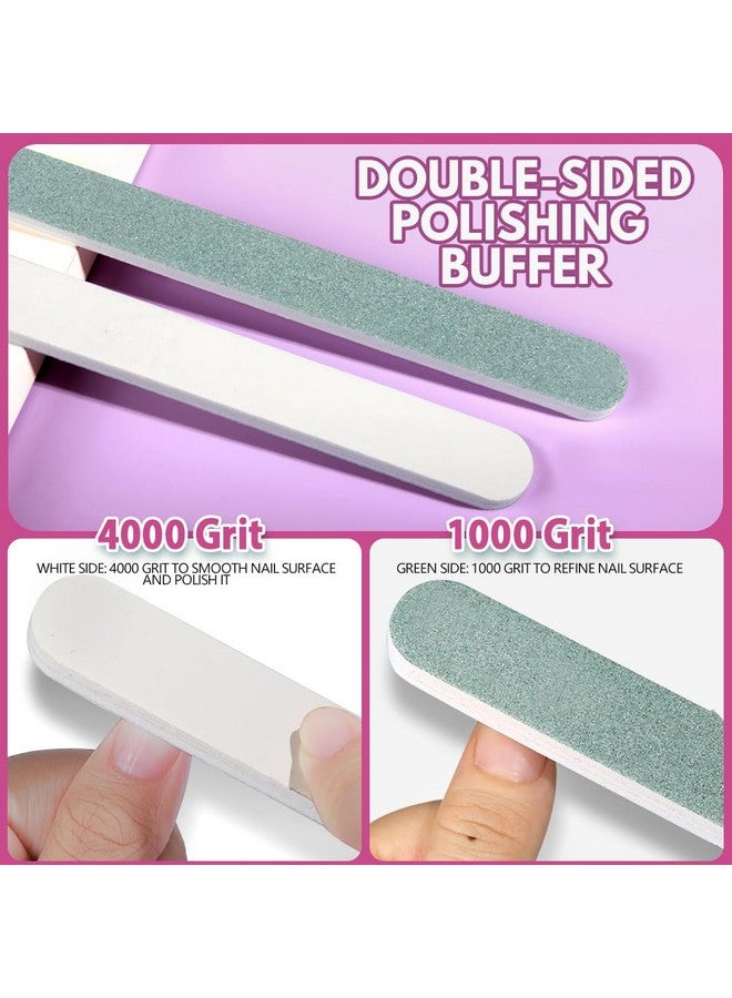 Nail Files And Buffers 20Pcs Professional Manicure Tools Kit. Rectangular Nail Buffer Block & 100/180 Grit Nail File 7 Way Nail File & Nail Polishing Buffer. Nail Care Tool