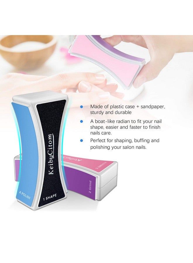 Nail Files And Buffers Professional Nail Buffer Block For Shaping Polishing New Natural Nail Polisher With 4 Sides For Nail Art Gel Suit For Home Salons Use (2 Pcs)