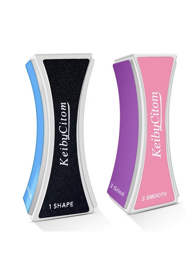 Nail Files And Buffers Professional Nail Buffer Block For Shaping Polishing New Natural Nail Polisher With 4 Sides For Nail Art Gel Suit For Home Salons Use (2 Pcs)