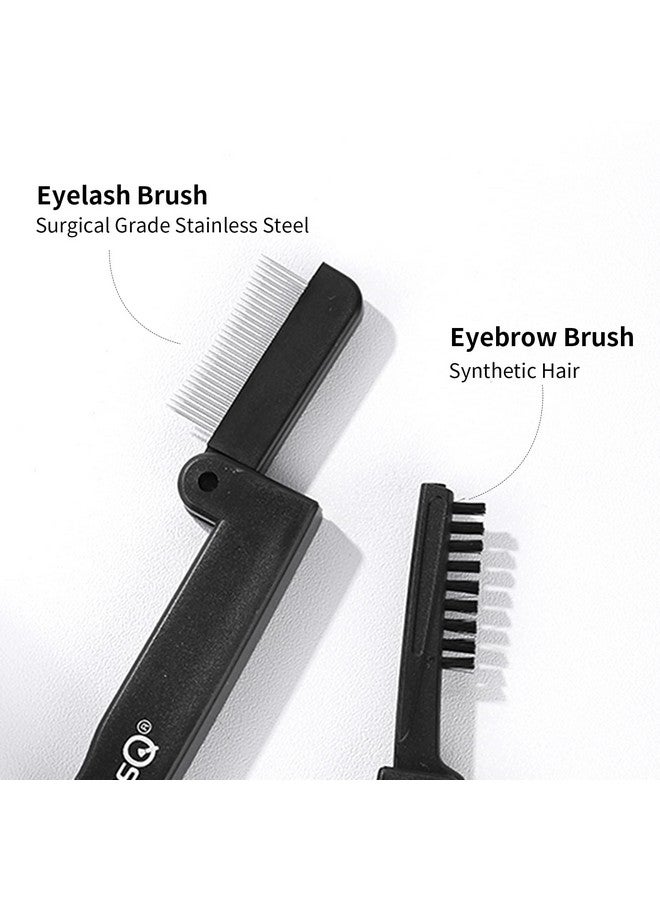 Eyelash Comb Msq Eyelash Separator Folding Eyelash Comb Brow Brush Mascara Applicator Eyelash & Brow Definer Eyebrow & Lash Brush Eyebrow Grooming Tool