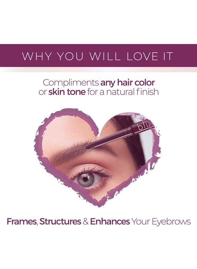 Eyebrow Pencil Dualsided Precise Fine Tip Eyebrow Pencil With Vitamins C & E Natural Finish Longwearing Waterresistant Vegan Glutenfree & Crueltyfree Dark Brunette 0.09G/0.003 Oz