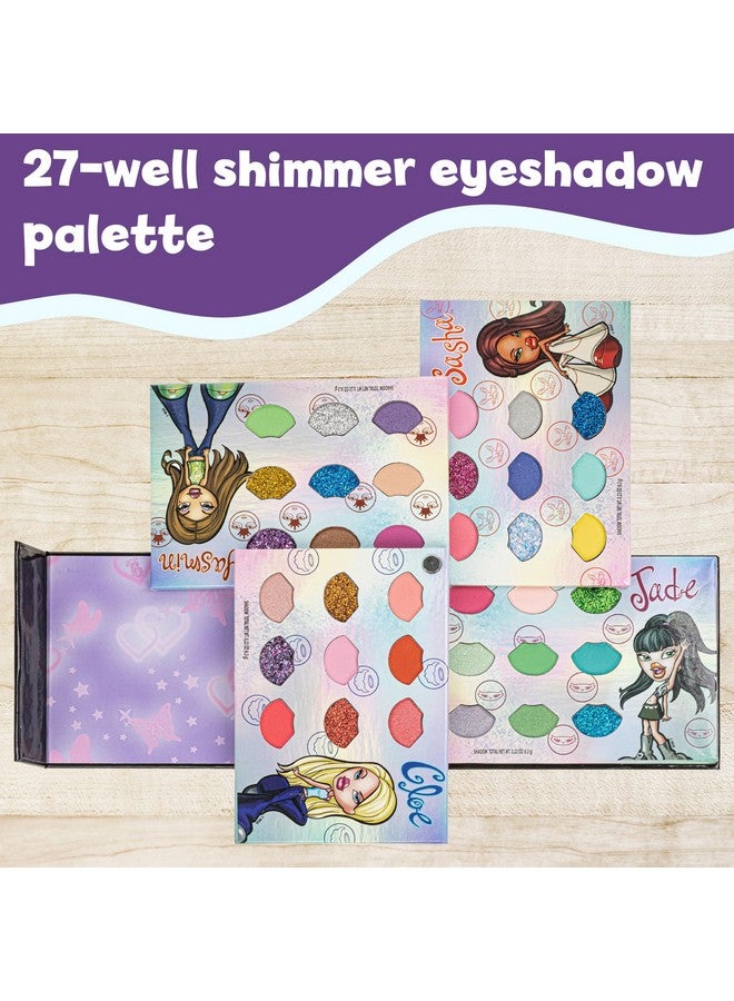 Bratz 27Well Eyeshadow Swivel Palette Shimmery And Opaque Colors Pigmented Blendable Longlasting Colors Nontoxic Perfect For Parties Sleepovers & Makeovers