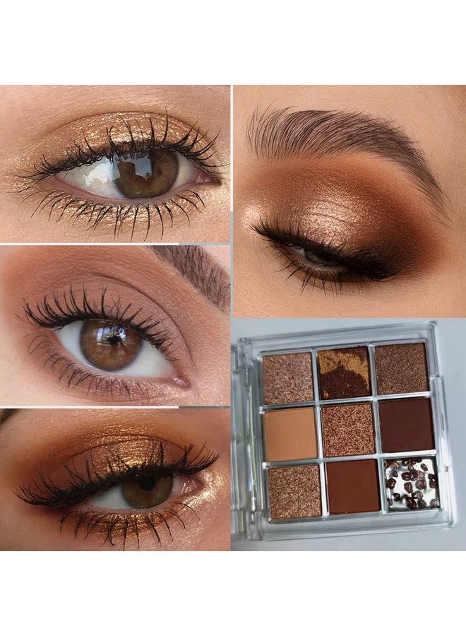 Copper Matte And Shimmer Eyeshadow Palette Hazel Smokey Eye Makeup Palette Waterproof Long Lasting