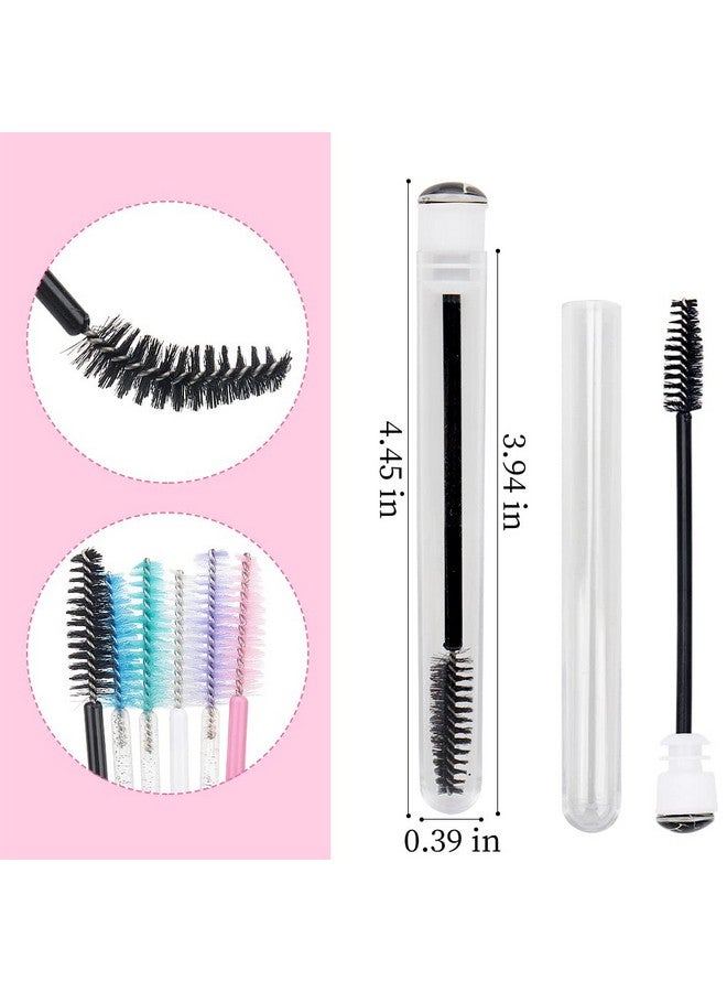 48 Pieces Disposable Mascara Wands Setinclude 24 Pcs Disposable Lash Spoolies Brush And 24 Pieces Reusable Lash Style Empty Eyelash Brush Tubes For Women Girls Makeup Brush Kit