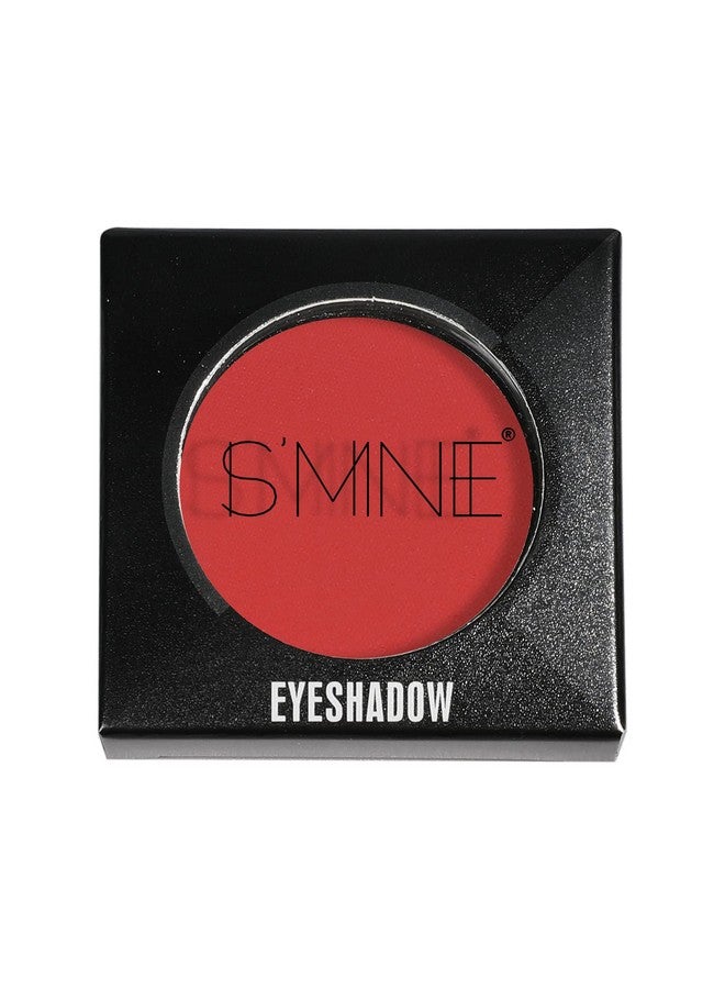 Single Eyeshadow Powder Palette Matte Red High Pigment Longwear Eye Makeup For Day & Night