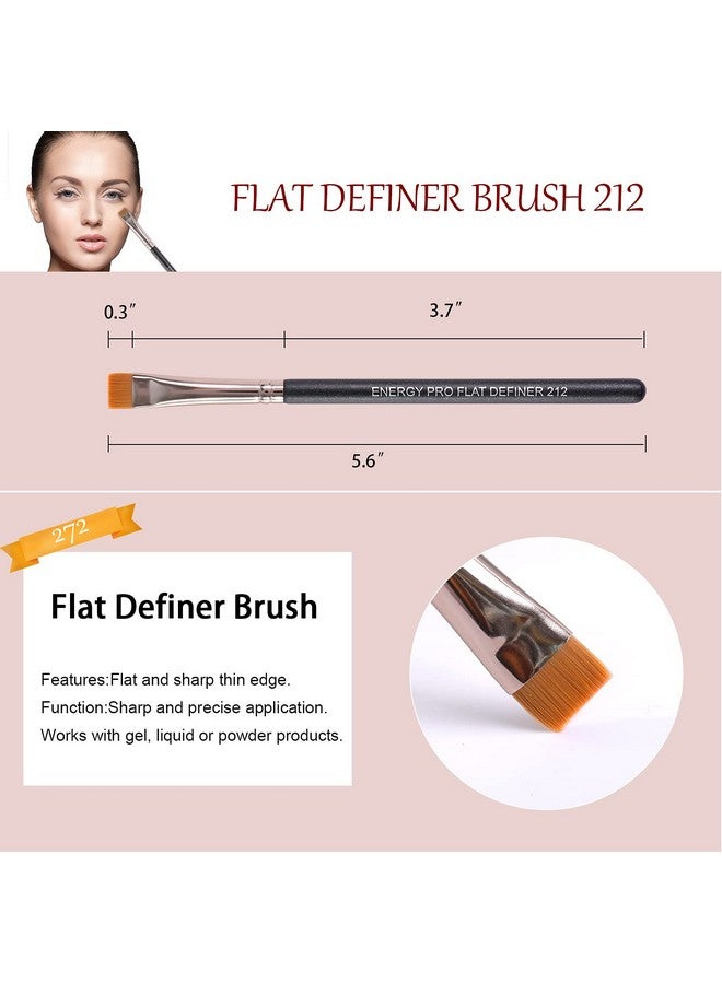 Flat Eyeliner Eyebrow Concealer Brush Pro Flat Definer Firm Stiff Thin Synthetic Bristle Precision Lash Liner Brow Conceal For Defining Shaping Eyebrows With Gel Powder Cream Cake Makeup 212