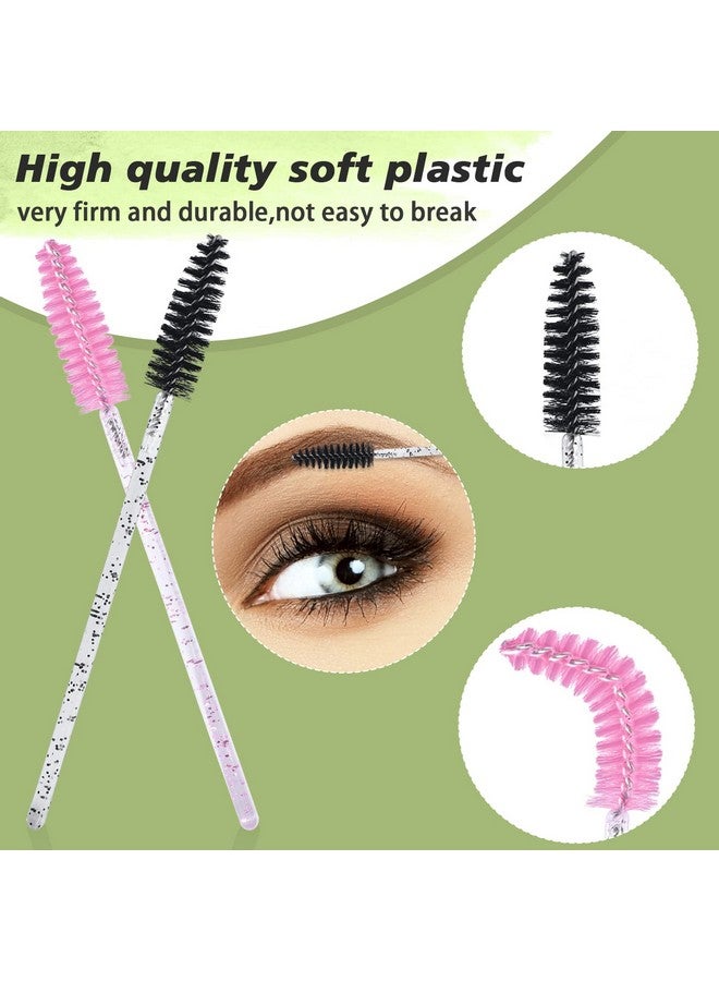 300 Pieces Disposable Eyelash Brushes With Spiral Design Multicolor Mascara Wands Portable Makeup Applicator Kit For Eyelash Extensions And Eyebrow Brush (Black)