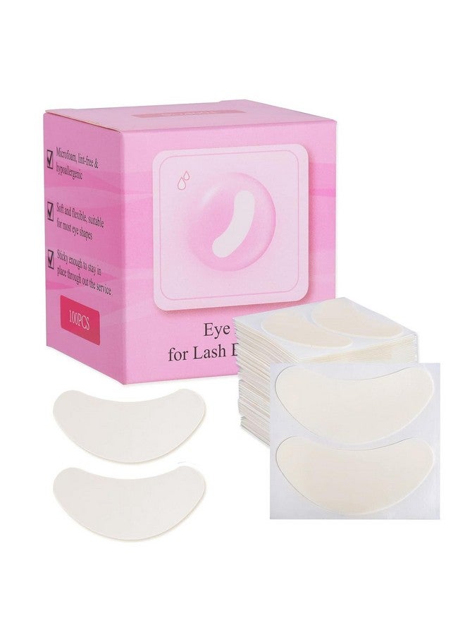 100 Pcs Foam Eye Pads For Lash Extensions 2.76 Under Eye Pads For Eyelash Extensions Microfoam Lash Pads Lint Free Stick Well No Tape Needed Hypoallergenic Waterproof