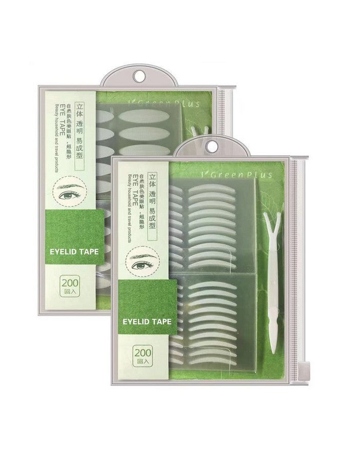 2 Packs/800Pcs Natural Invisible Single Side Eyelid Tape Stickers Medicaluse Fiber Eyelid Lift Strip Instant Eye Lift Without Surgery Perfect For Uneven Monoeyelids