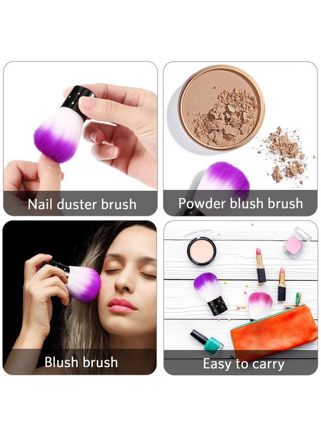 6Pcs Nail Art Dust Brush Remover Powder Cleaner Kabuki Brushes Makeup Powder Blush Brushes Nail Cleaning Brush Nail Art Tools For Cosmetic Makeup Or Nail Artcolorful