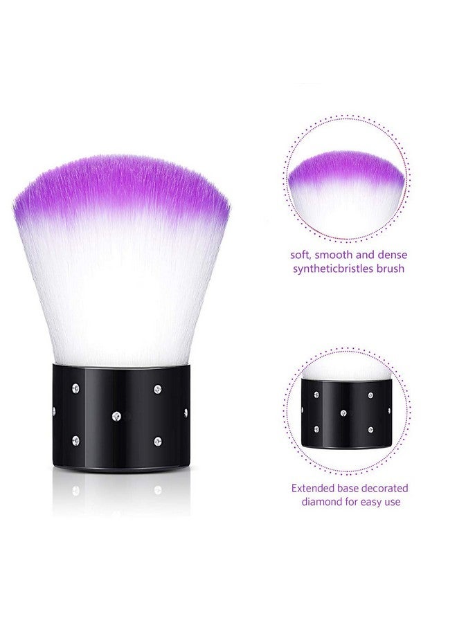 6Pcs Nail Art Dust Brush Remover Powder Cleaner Kabuki Brushes Makeup Powder Blush Brushes Nail Cleaning Brush Nail Art Tools For Cosmetic Makeup Or Nail Artcolorful