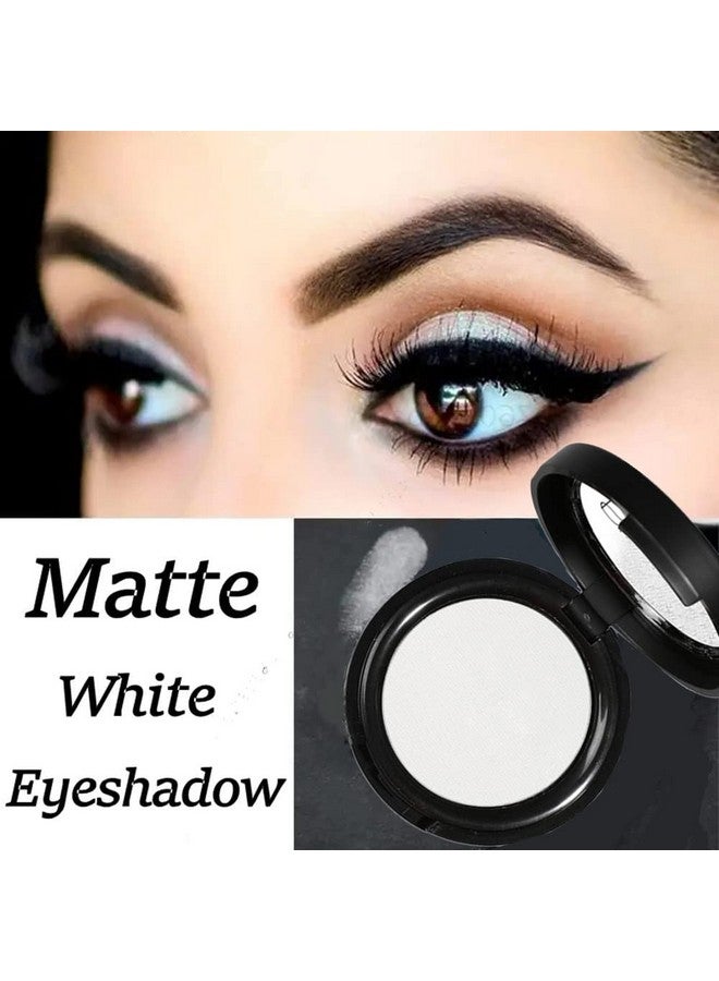 Single Matte White Eyeshadowpressed Fine Powder Eye Shadowwhite Face Powder Foundation Setting Powderlongwear Single White Eye Makeup Palette For Day&Night