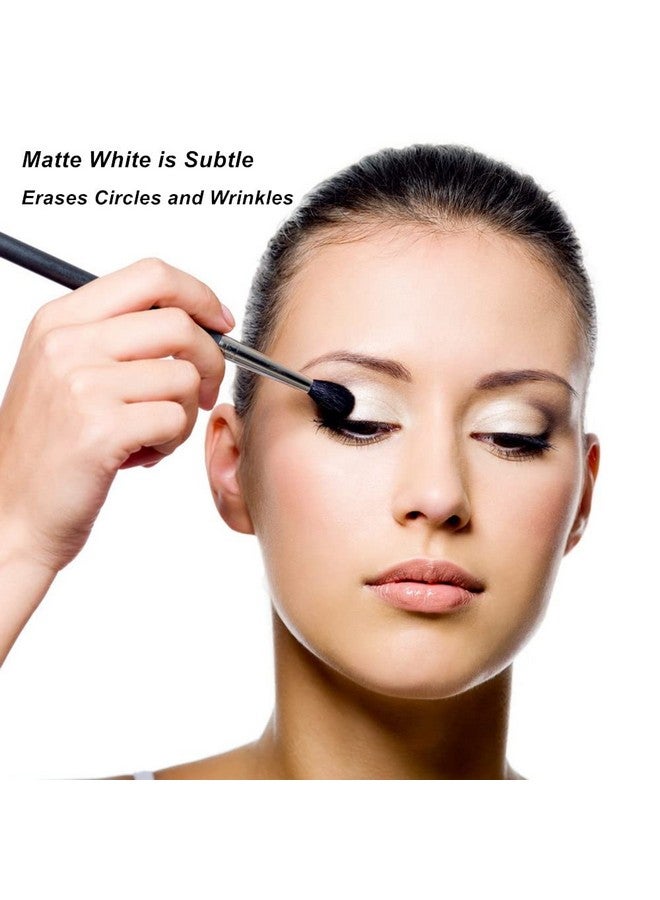 Single Matte White Eyeshadowpressed Fine Powder Eye Shadowwhite Face Powder Foundation Setting Powderlongwear Single White Eye Makeup Palette For Day&Night