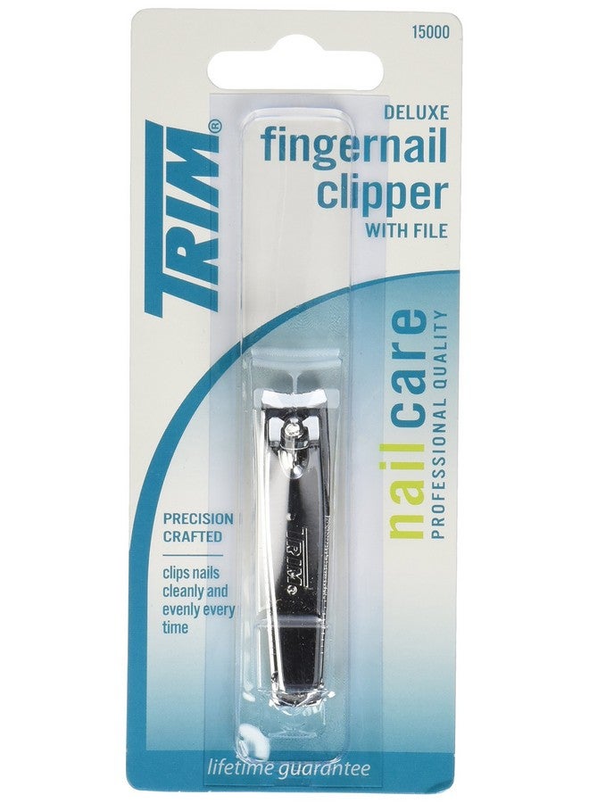 Deluxe Fingernail Clippers With File Sharp Durable Clippers With Foldaway Nail File For Easy Compact Storage Steel Nail Clippers For Precise Even Cuts Every Time