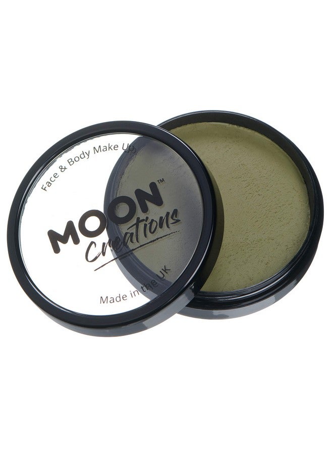 Pro Face & Body Paint Cake Pots By Moon Creations Army Green Professional Water Based Face Paint Makeup For Adults Kids 1.26Oz