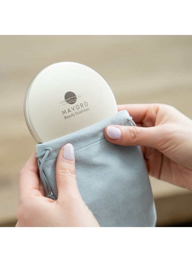 Magnifying Compact Mirror For Purses 1X/10X Magnification Double Sided Travel Makeup Mirror 4 Inch Small Pocket Or Purse Mirror. Distortion Free Folding Portable Compact Mirrors (Champagne Gold)