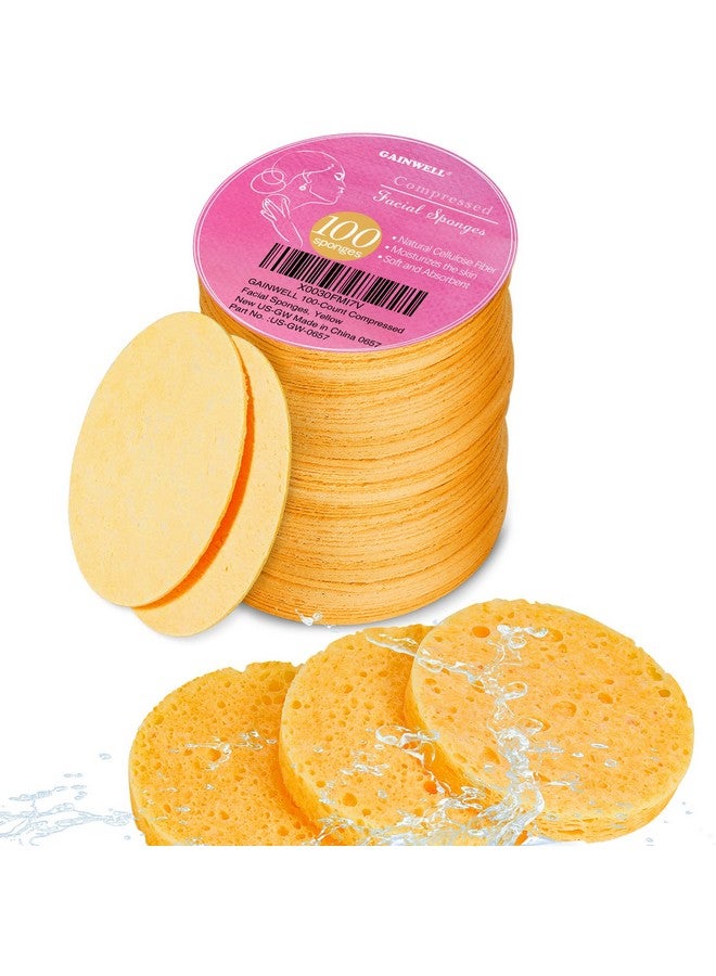 100Pcs Compressed Facial Sponges Cleansing For Personal Spa Esthetician Use