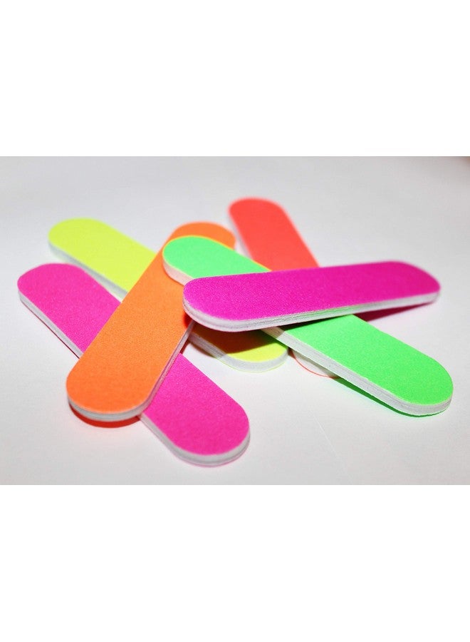 Colorful Neon Girly Mini Emery Board Nail Files (1 Dozen) Zmoi