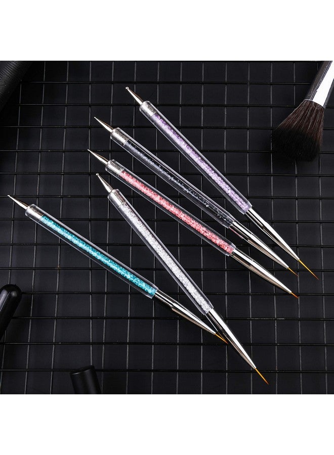 8 Pieces Designs Brushes For Nail Art Resin Palette Gel Design Nail Art Dotting Tools Nail Gel Painting Brush Mixing Palette Nail Art Equipment