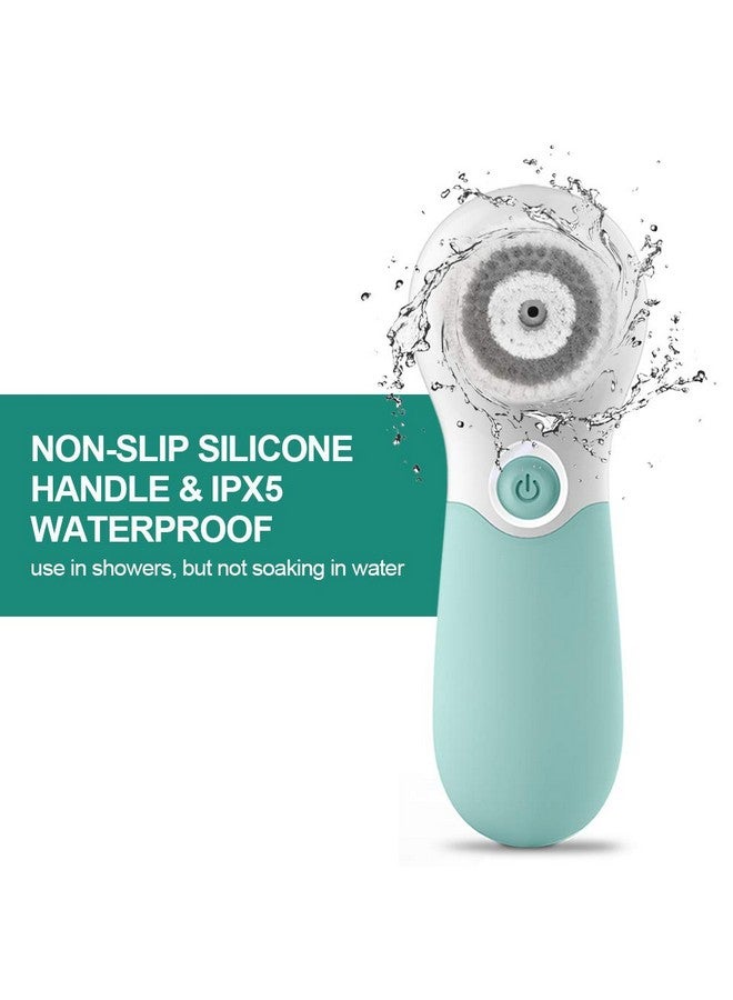 Facial Cleansing Brush Electric Facial Exfoliating Massage Brush With 3 Cleanser Heads And 2 Speeds Adjustable For Deep Cleaning Removing Blackhead Face Massaging