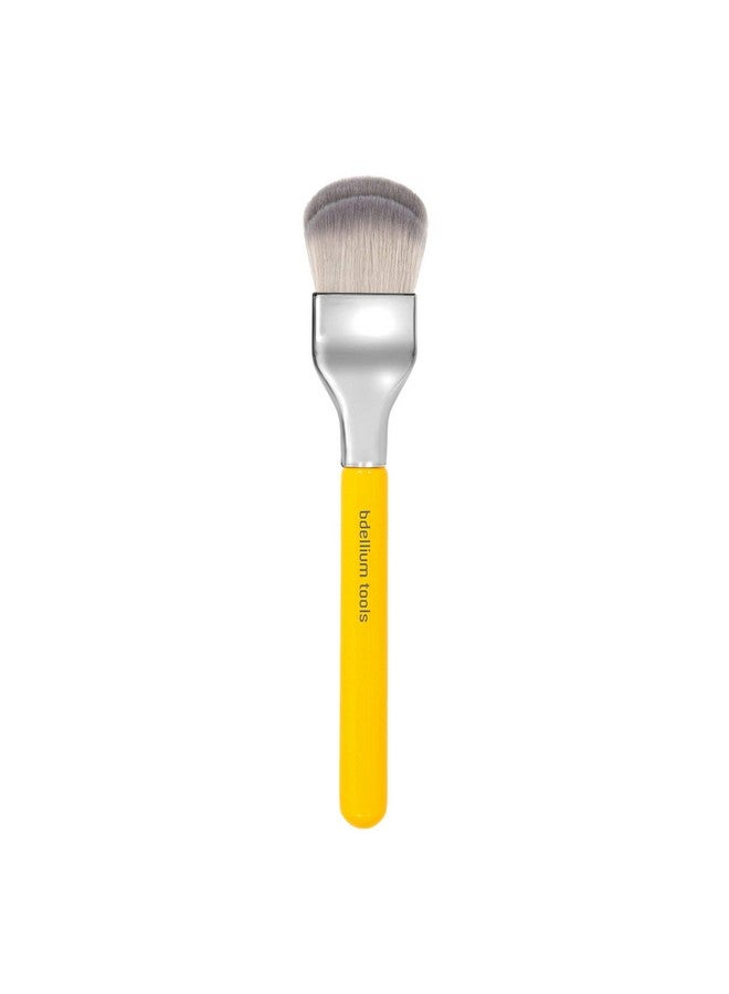 Professional Makeup Brush Studio Series 952 Small Rounded Double Dome Blender With Soft Synthetic Fibers For Application & Blending (Yellow 1Pc)