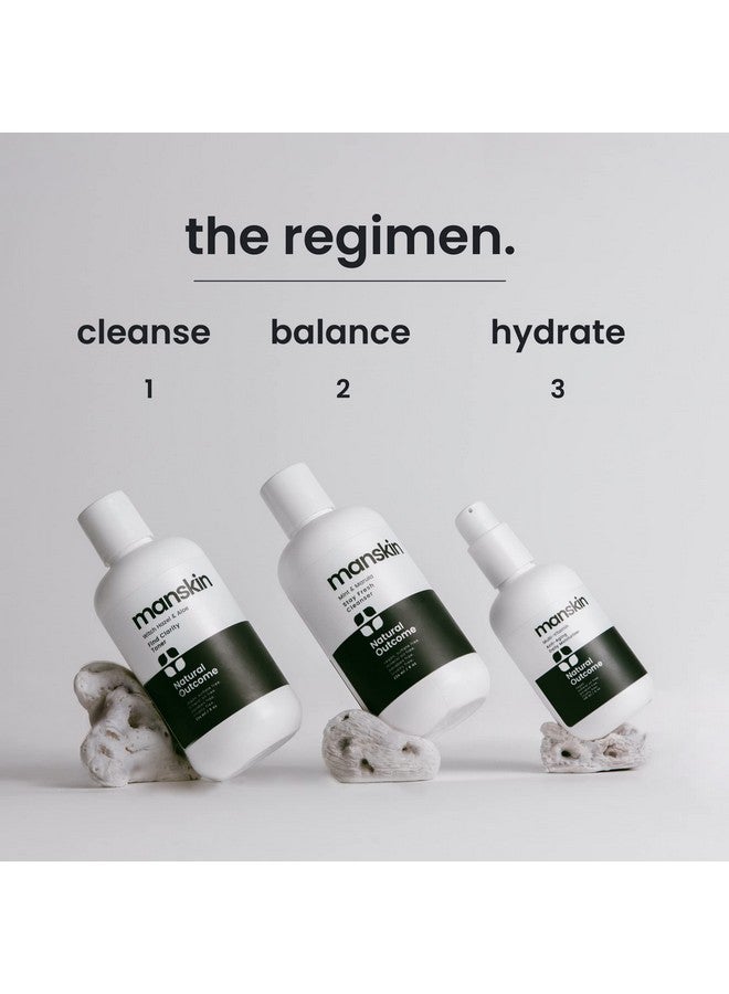 Mens Skin Care Kit Mens Facial Care Kit For Men Skincare Antiaging Daily 3 Step Face Care Regimen Includes Rejuvenating Facial Cleanser Balancing Toner & Hydrating Moisturizer