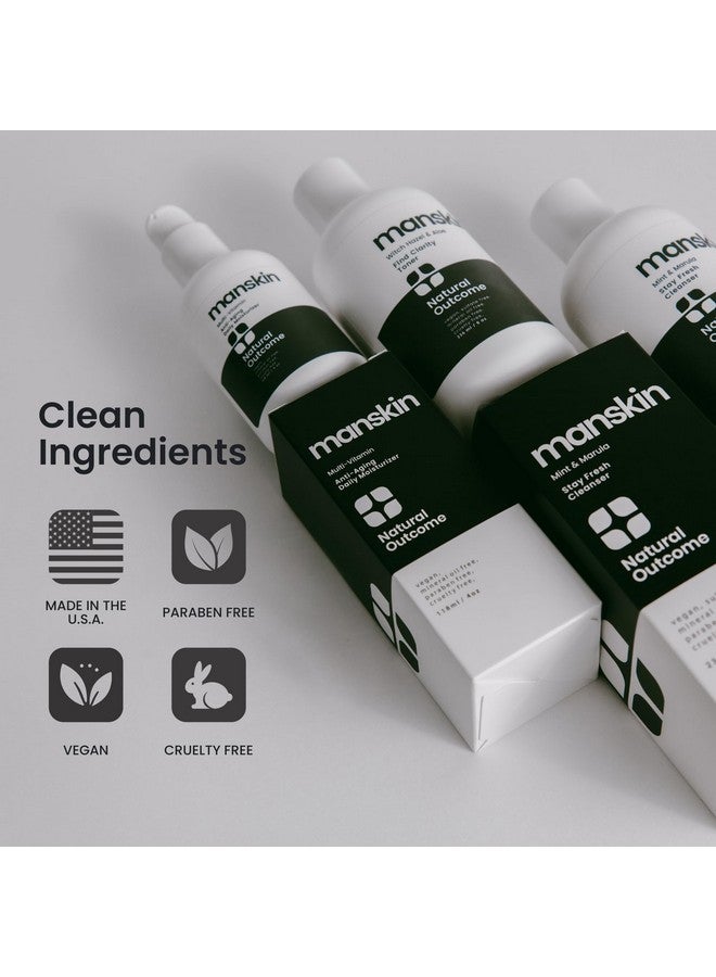 Mens Skin Care Kit Mens Facial Care Kit For Men Skincare Antiaging Daily 3 Step Face Care Regimen Includes Rejuvenating Facial Cleanser Balancing Toner & Hydrating Moisturizer