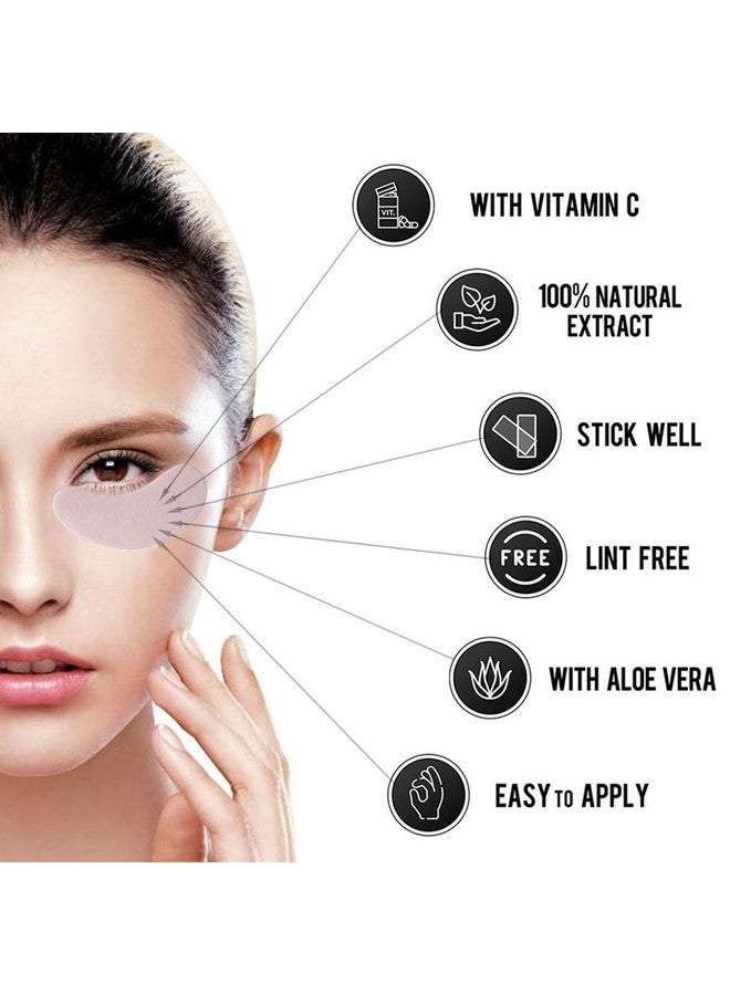 100 Pairs Set Under Eye Pads Disposable Eye Gel Patches For Eyelash Extensions Tool Kit Pink Film