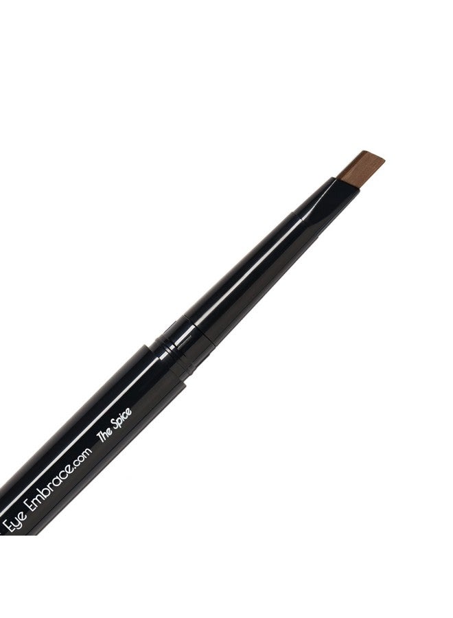 The Spice Auburn Brown Eyebrow Pencil Waterproof Doubleended Automatic Angled Tip & Spoolie Brush Crueltyfree