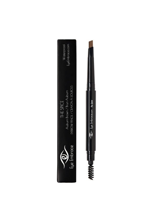 The Spice Auburn Brown Eyebrow Pencil Waterproof Doubleended Automatic Angled Tip & Spoolie Brush Crueltyfree