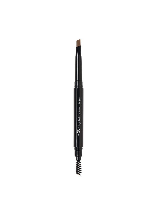 The Spice Auburn Brown Eyebrow Pencil Waterproof Doubleended Automatic Angled Tip & Spoolie Brush Crueltyfree