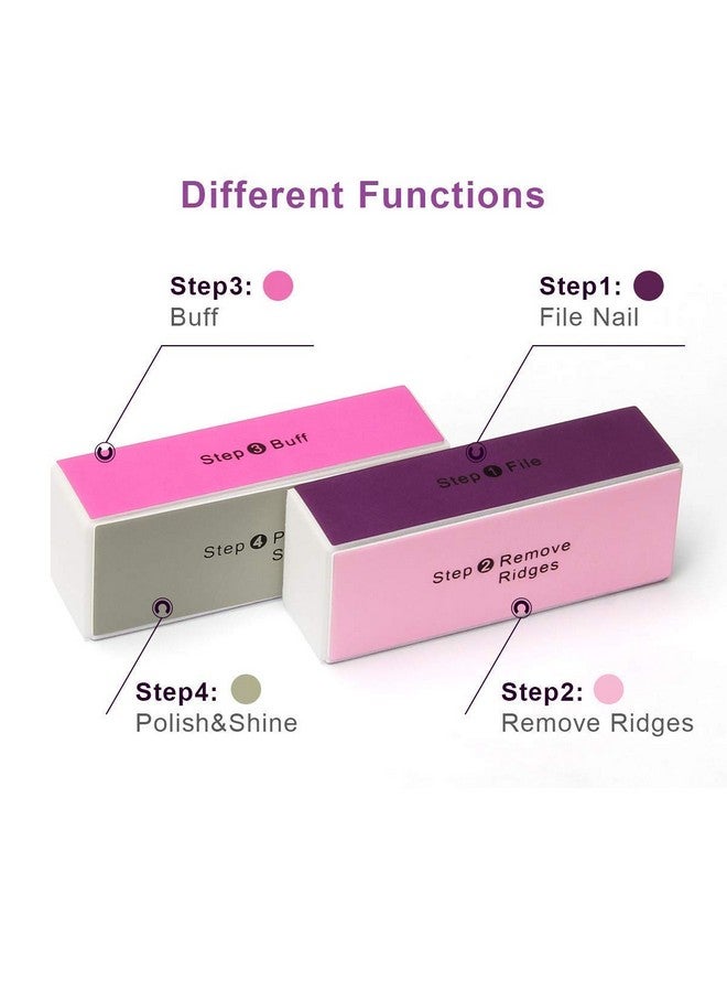 10Pcs Nail Buffer Block Ahier 4 Way Colorful Buffing Block Shine Polisher Nail Buffing File Manicure File Sanding Files
