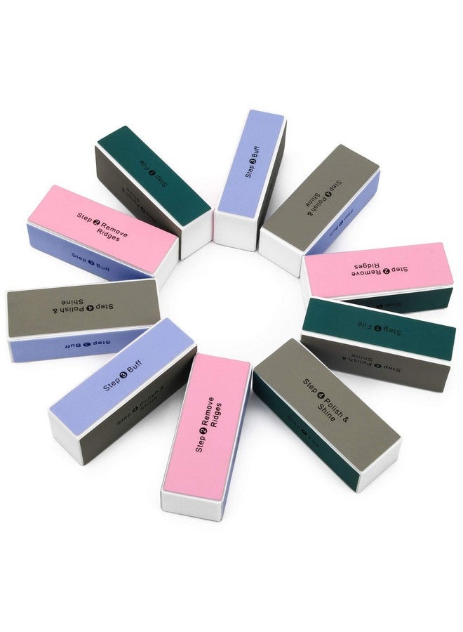 10Pcs Nail Buffer Block Ahier 4 Way Colorful Buffing Block Shine Polisher Nail Buffing File Manicure File Sanding Files