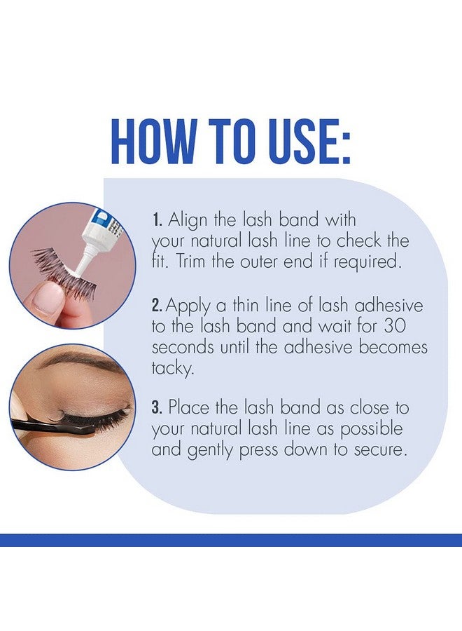 Strip Eyelash Adhesive Clear For Fake Strip Lash 0.5 Oz 2Packs