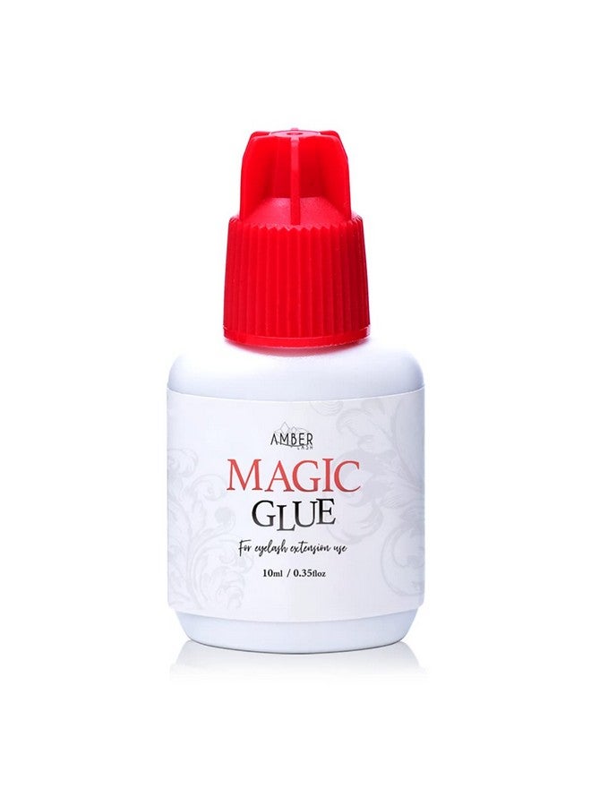 Mild Sensitive Eyelash Extension Magic Glue For Professional Lash Extensions 12 Sec Dry Time & Up To 6 Weeks Retention Black Adhesive By Amber Lash (10 Ml / 0.35Oz)
