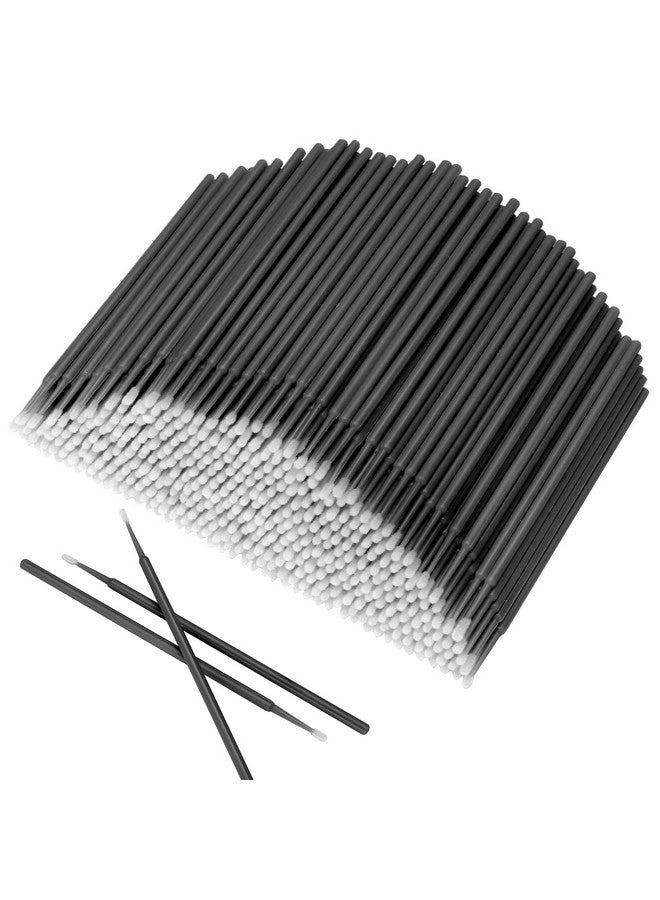 600 Pcs Disposable Micro Applicators Brush Eyelash Extension Individual Applicators Mascara Brush (Black)