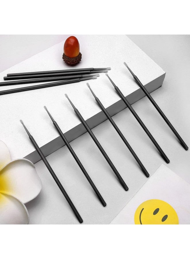 600 Pcs Disposable Micro Applicators Brush Eyelash Extension Individual Applicators Mascara Brush (Black)