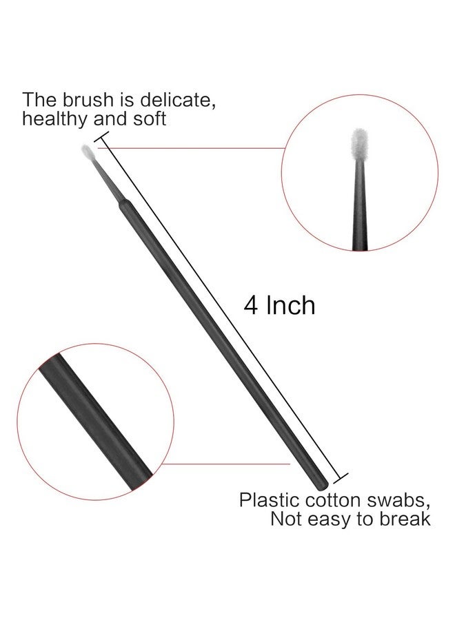 600 Pcs Disposable Micro Applicators Brush Eyelash Extension Individual Applicators Mascara Brush (Black)