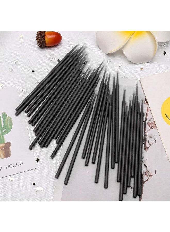 600 Pcs Disposable Micro Applicators Brush Eyelash Extension Individual Applicators Mascara Brush (Black)
